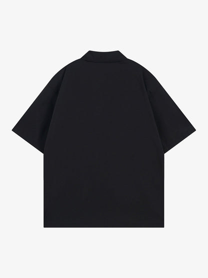 Racing Style Oversized Short Sleeve Shirt 