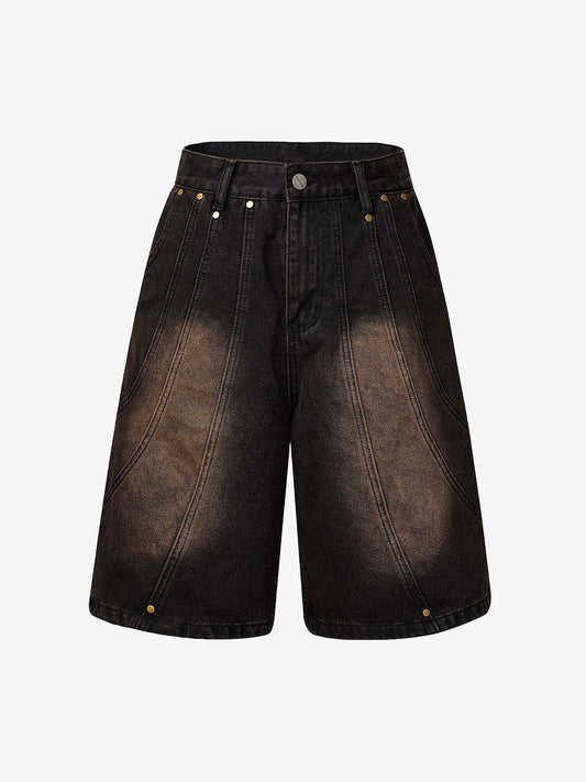 Thesupermade High Street Washed Distressed Denim Shorts 