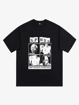 Original Street Protrait Graphic Print T-Shirt 