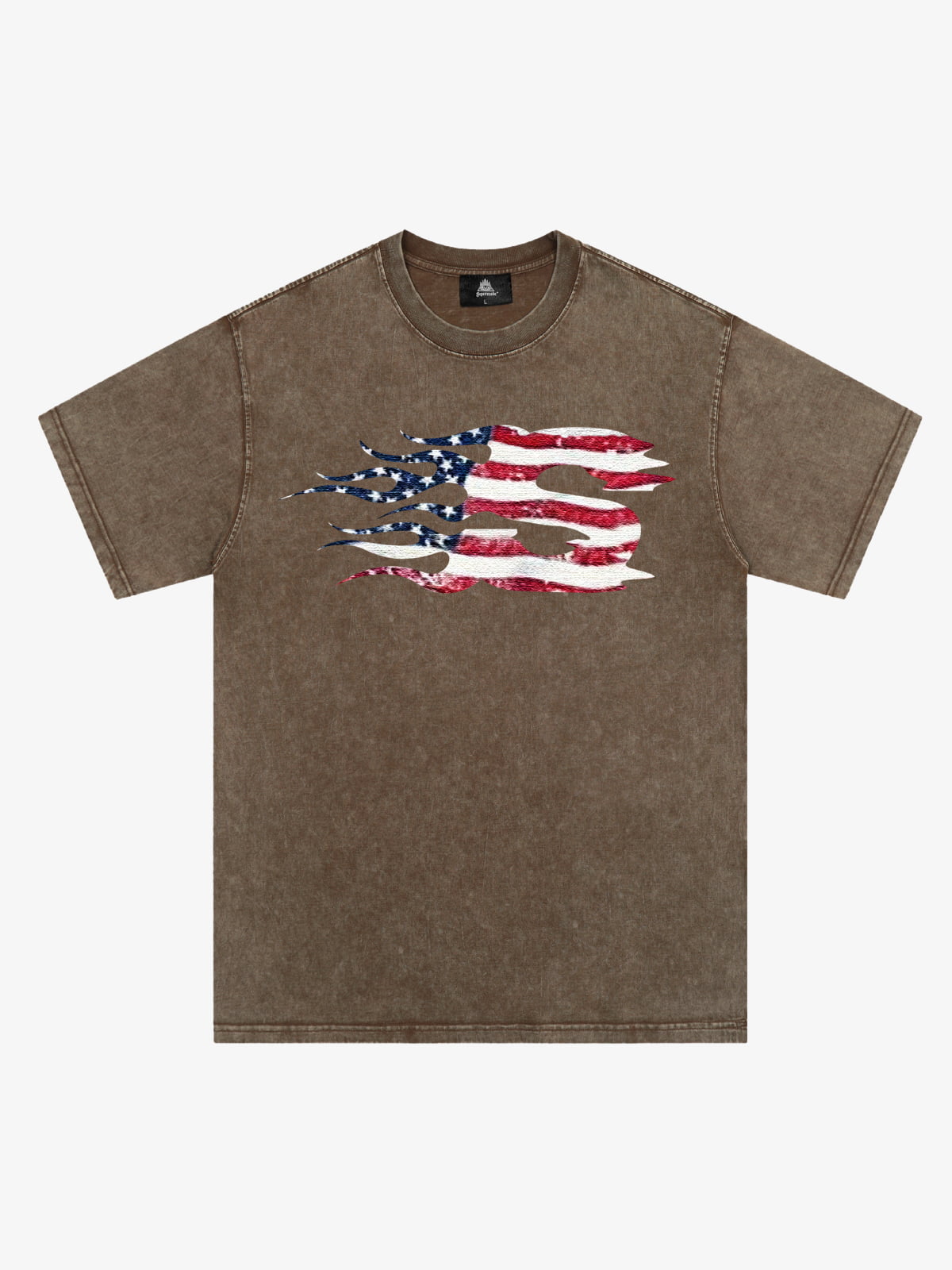 Original Patriotic Flame Graphic T-Shirt 