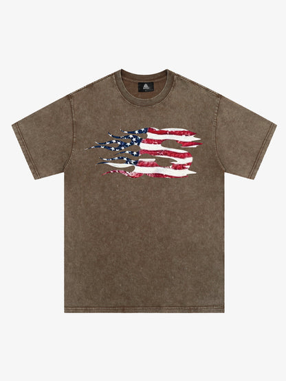 Original Patriotic Flame Graphic T-Shirt 