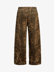 French Terry Cheetah Print Suede Tracksuit - 2277 