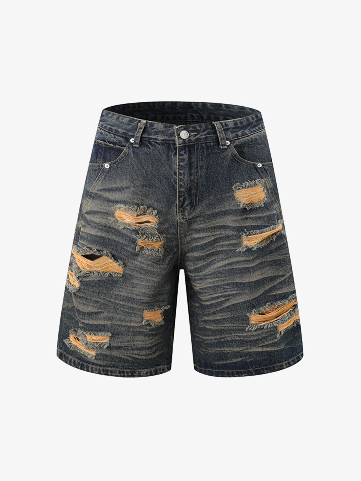 Distressed Washed Distressed Denim Set 