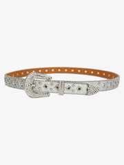 Sparkling Silver Rhinestone Embellishments Belt - 2446 