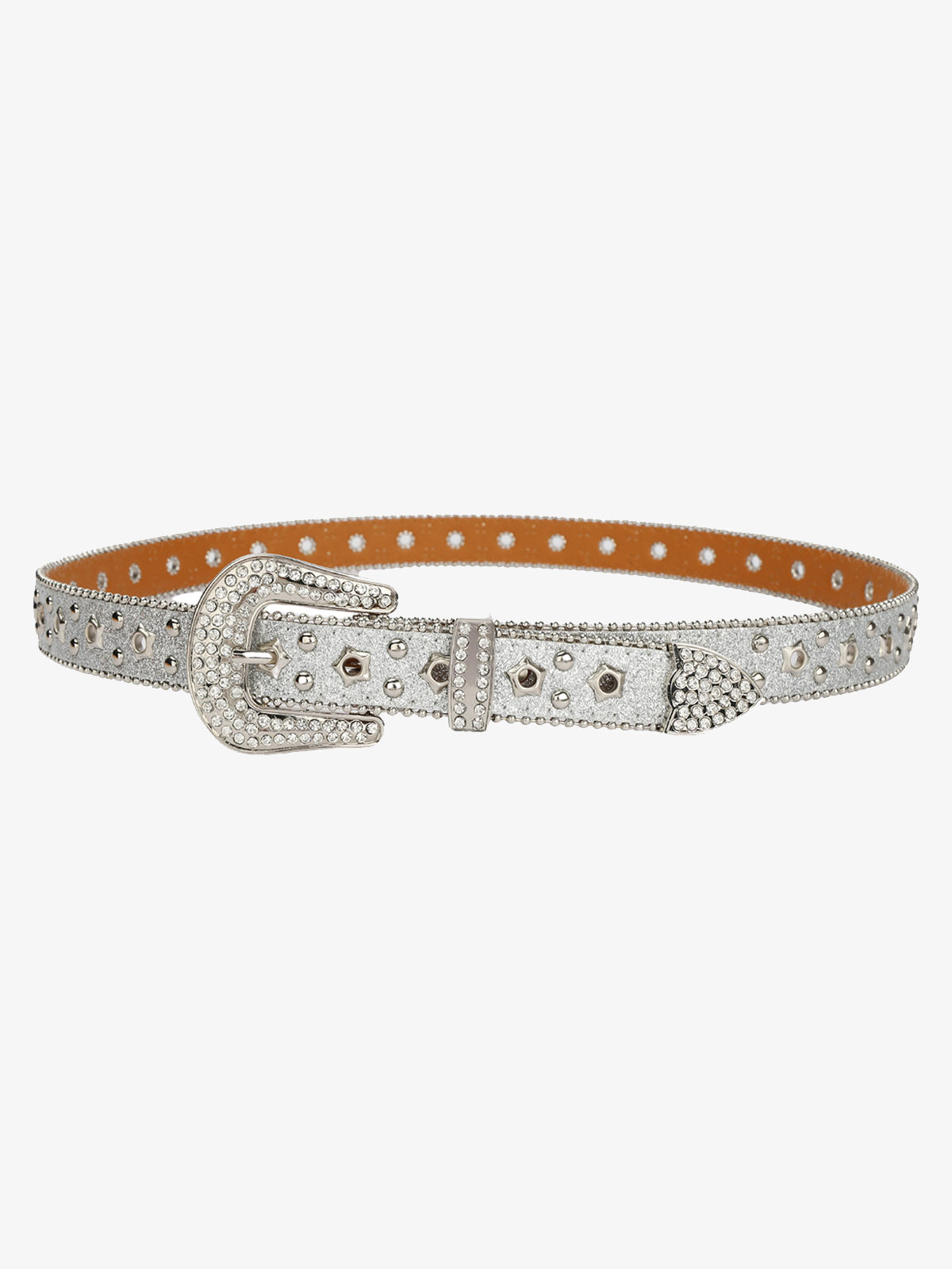 Sparkling Silver Rhinestone Embellishments Belt - 2446 