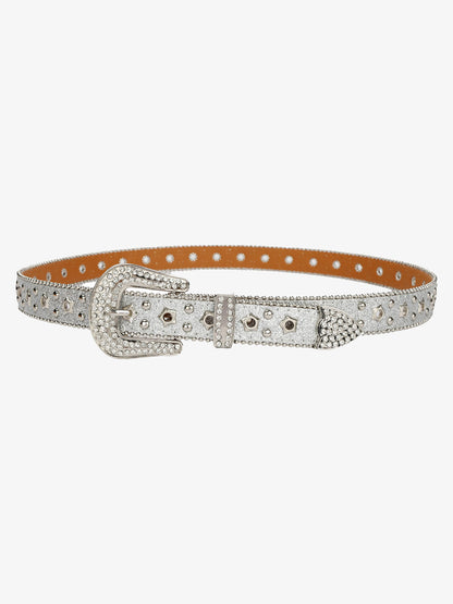 Sparkling Silver Rhinestone Embellishments Belt - 2446 