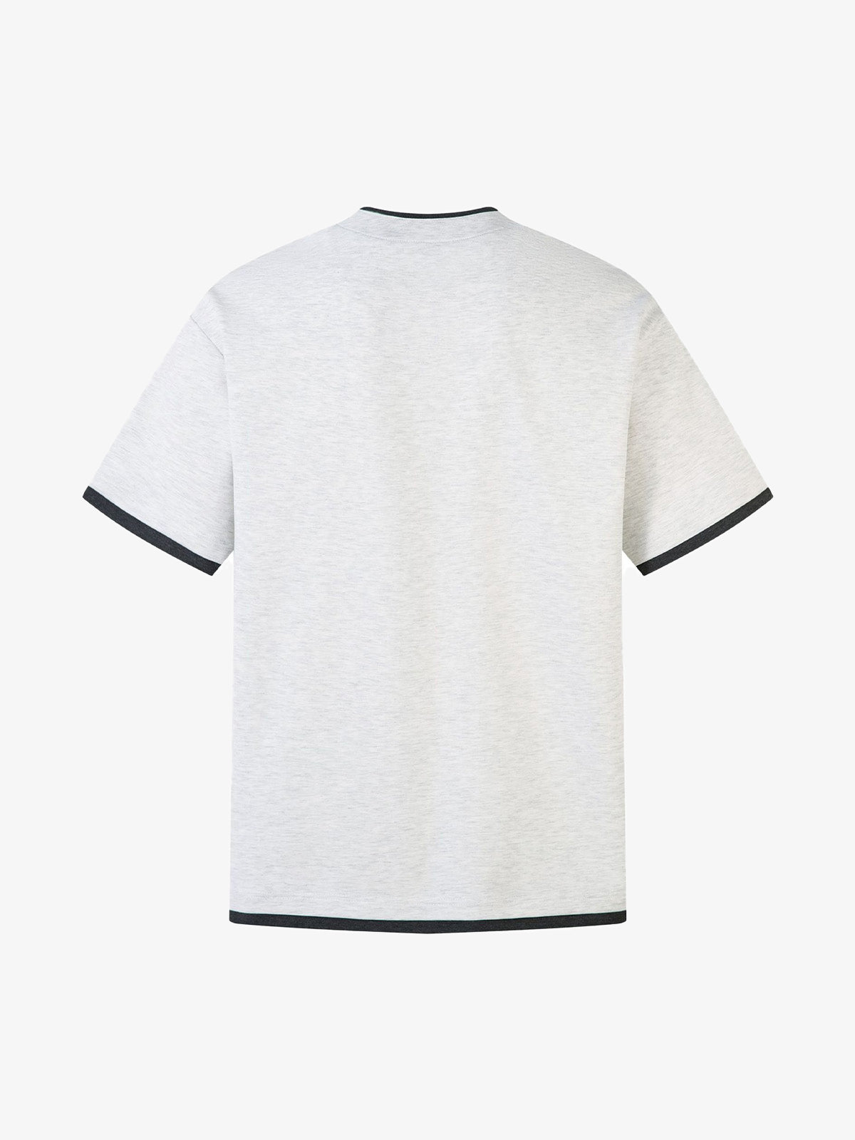 Contrast Color Stitching Faux Two-Piece T-shirt 