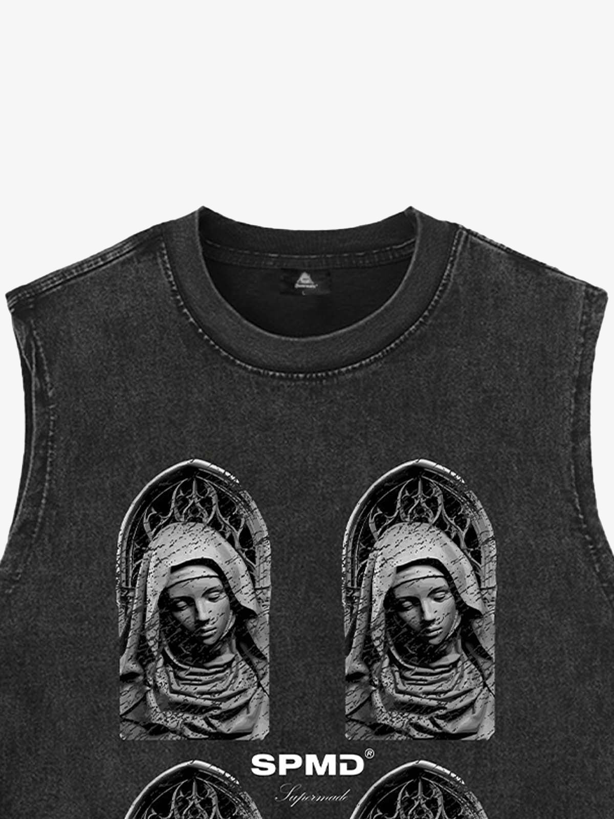 Original Virgin Mary Mottled Sculpture Vest 