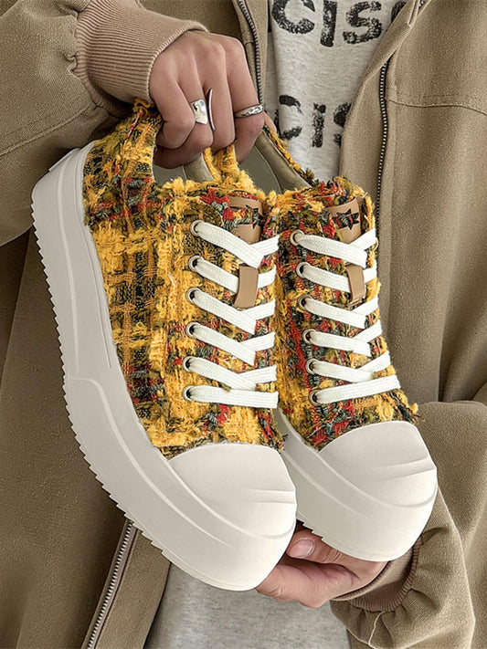 Retro Canvas Irregular Sneakers 