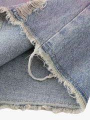 Distressed Tie-Dye Denim Jorts 