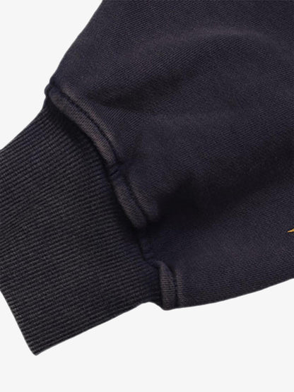Thesupermade Flame Letter Washed Hooded Sweatshirt - 2216 