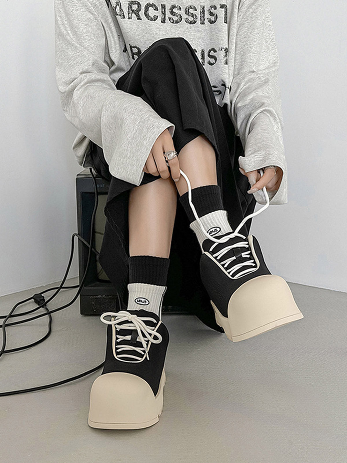 Thesupermade Low Top Canvas Platform Sneakers - 2213 