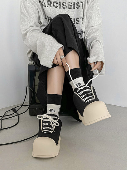 Thesupermade Low Top Canvas Platform Sneakers - 2213 