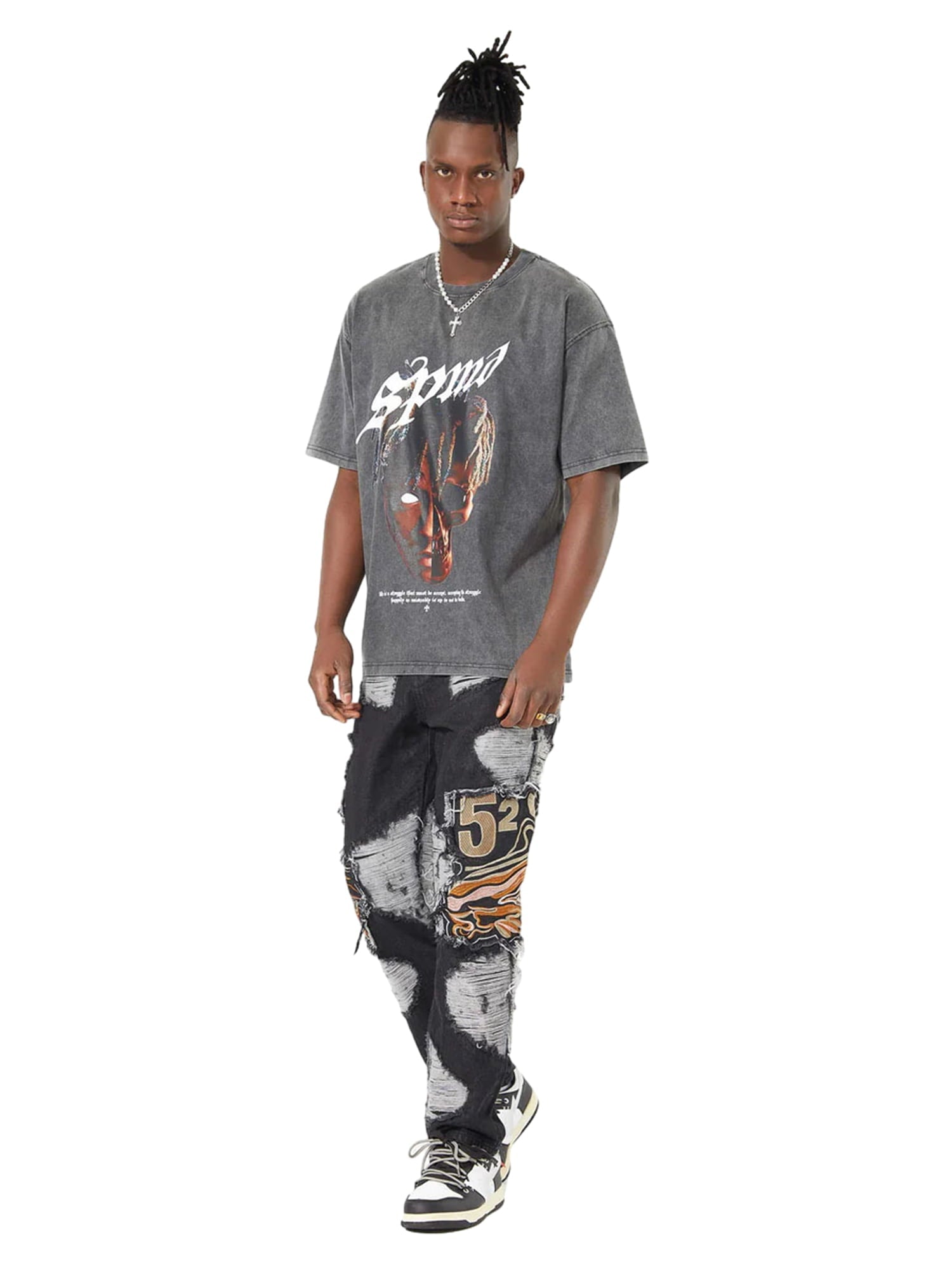 Thesupermade Skull Rapper Printed T-Shirt 
