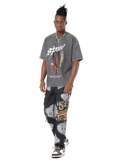 Thesupermade Skull Rapper Printed T-Shirt 