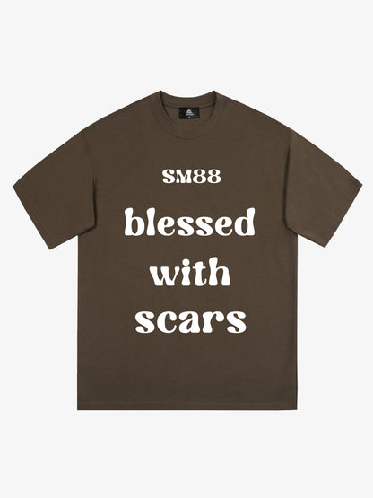 Original "Blessed With Scars" Slogan T-Shirt 