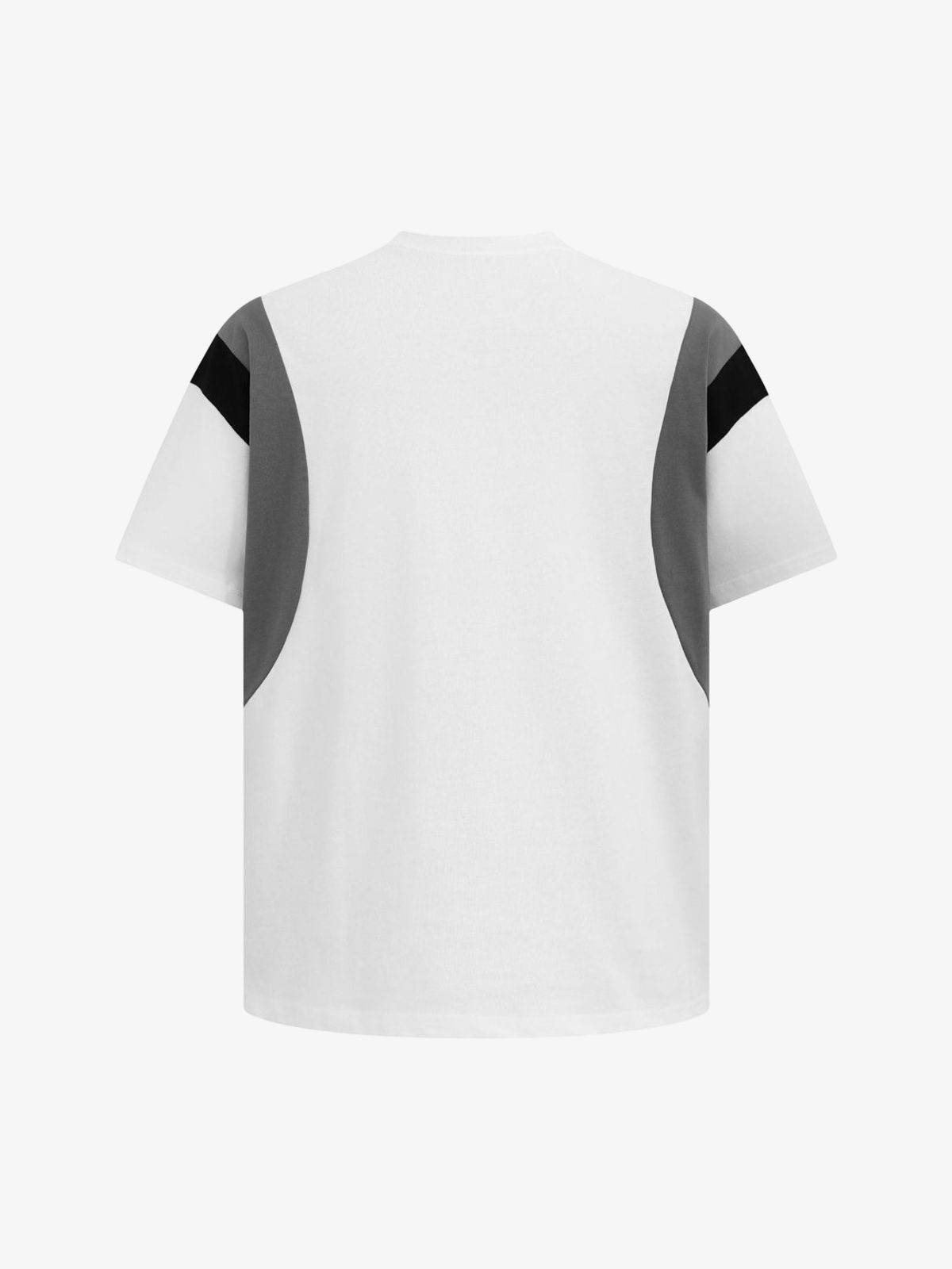 Retro Contrast Color Stitching Embroidered Letter Jersey T-shirt 