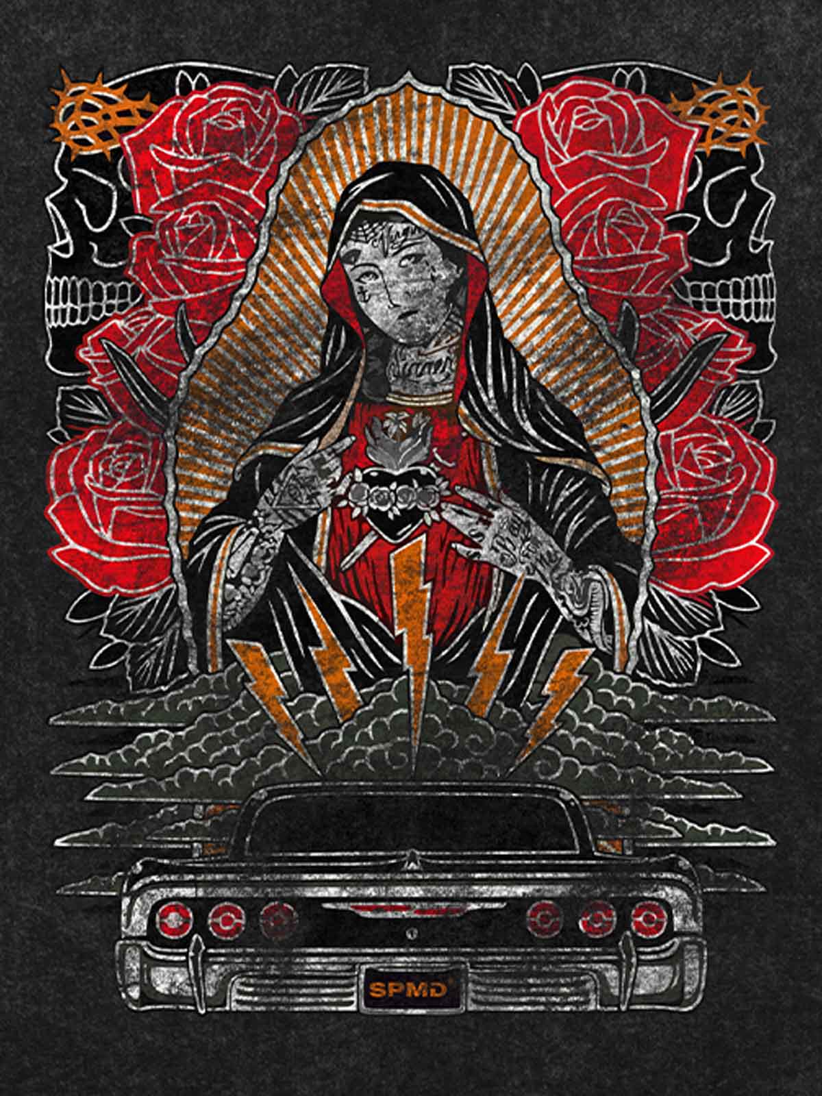 Original Vintage Virgin Mary Graphic T-Shirt 