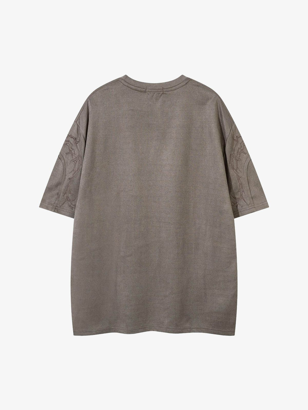 Thorn Embroidery Suede T-Shirt 