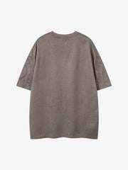 Thorn Embroidery Suede T-Shirt 