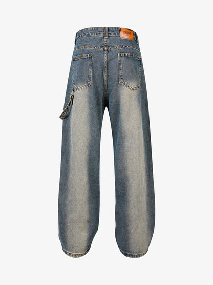 Thesupermade Washed Distressed Baggy Jeans - 2233 