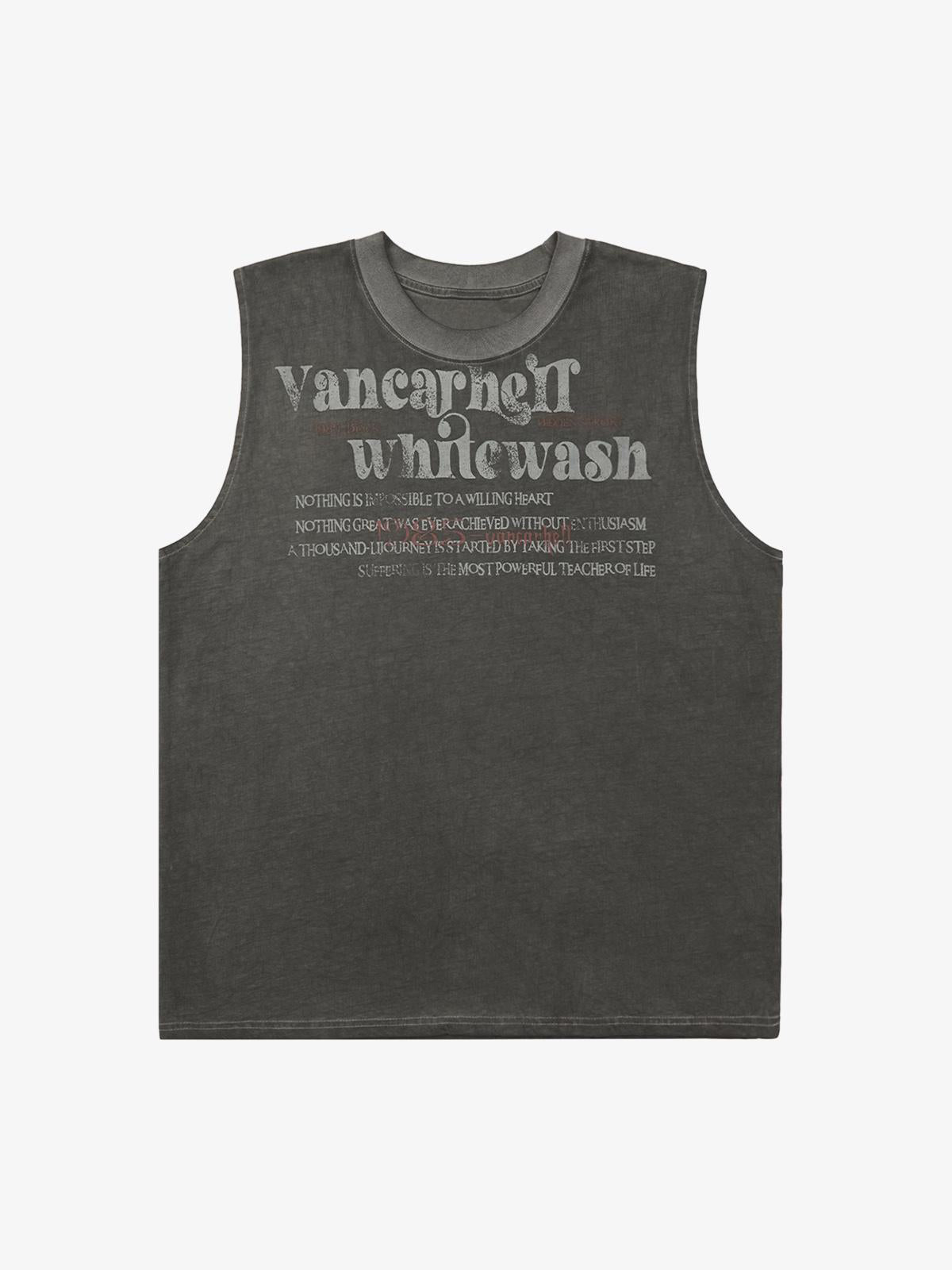 Thesupermade Heavy Worker Washed And Broken Retro Font VEST 
