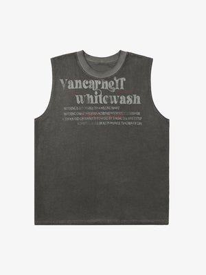 Thesupermade Heavy Worker Washed And Broken Retro Font VEST 