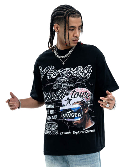 Retro Sci-Fi Graphic T-Shirt 