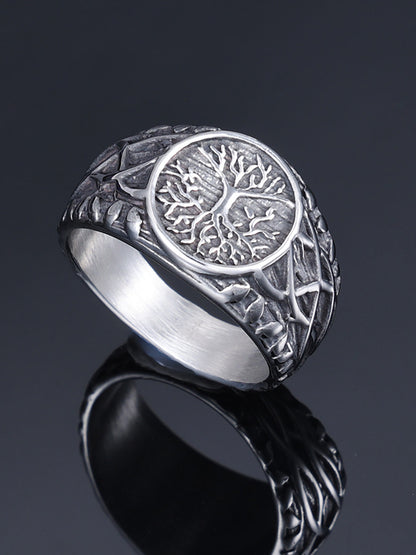 Tree Of Life Vine Stainless Steel Ring 