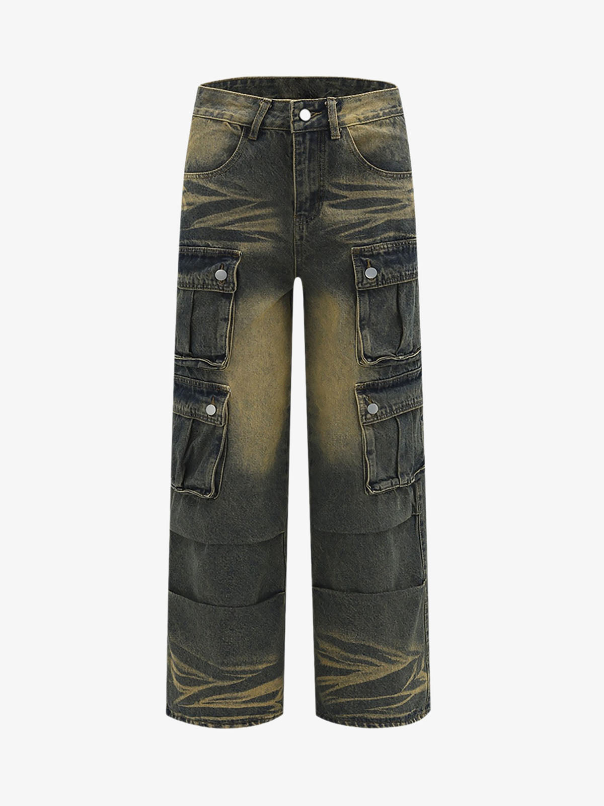 Thesupermade Multi-pocket Cargo Jeans - 1919 