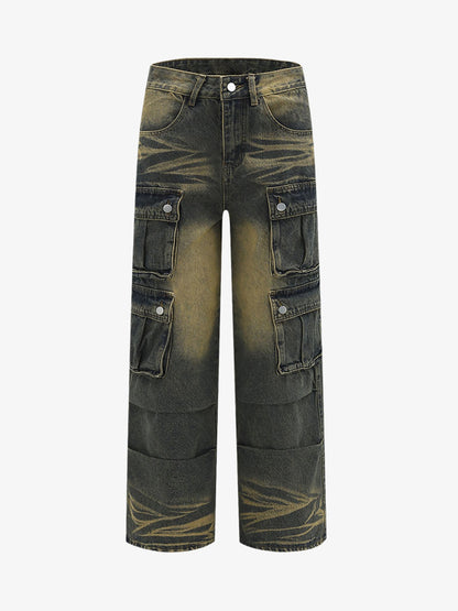 Thesupermade Multi-pocket Cargo Jeans - 1919 