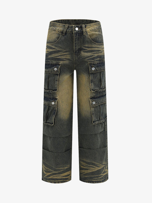 Thesupermade Multi-pocket Cargo Jeans - 1919 