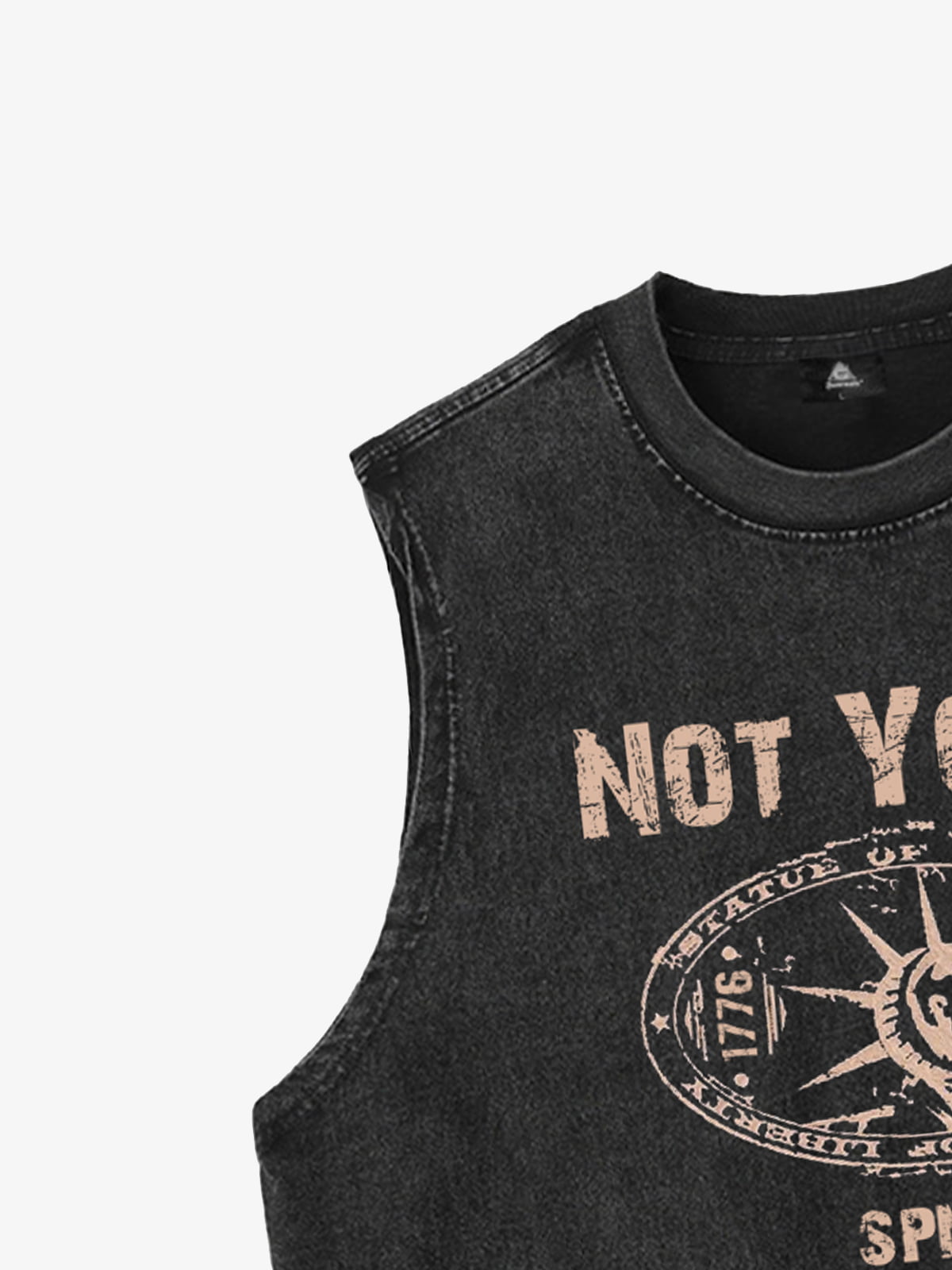 Original Printed Distressed Graphic Tank Top 