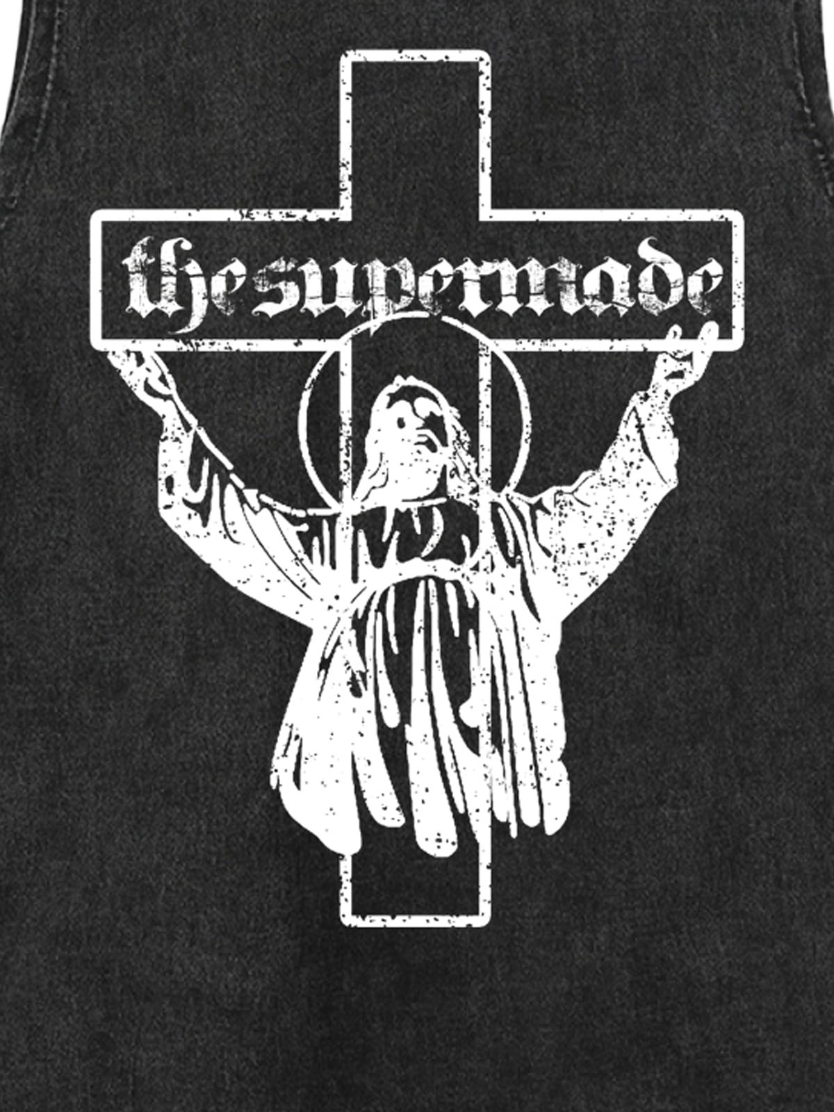 Distressed Cross Graphic Vest 