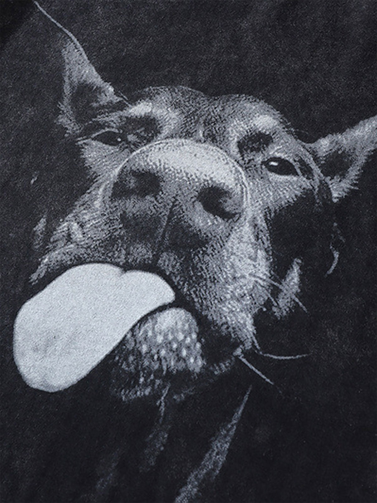 Thesupermade Retro Hip-hop Doberman Print T-shirt - 2172 