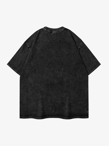 Thesupermade Hip Hop Washed Vintage Do-over T-shirt 