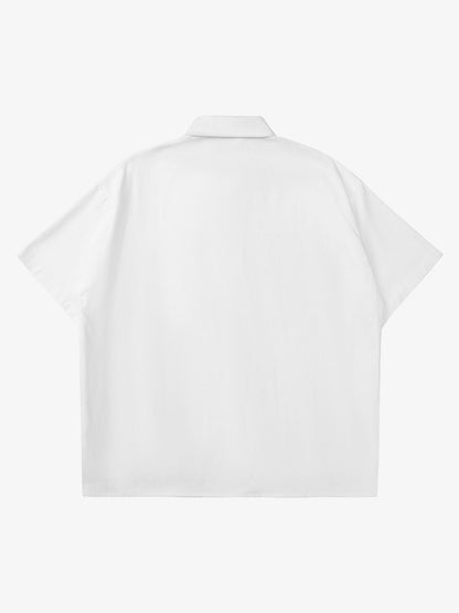 Thesupermade American Retro Letter Embroidered Shirt 