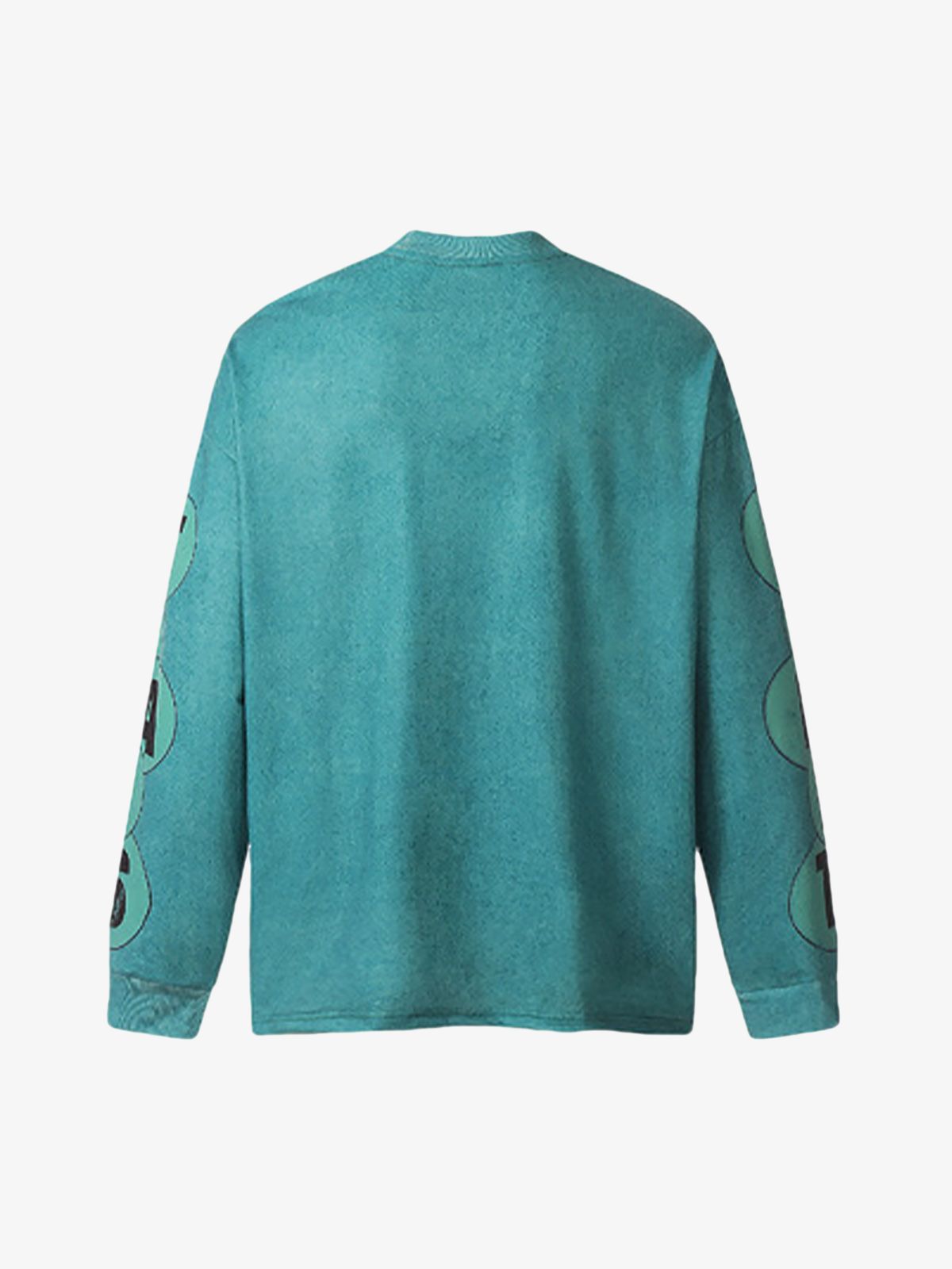 Washed Lettering Print Long Sleeve T-shirt 