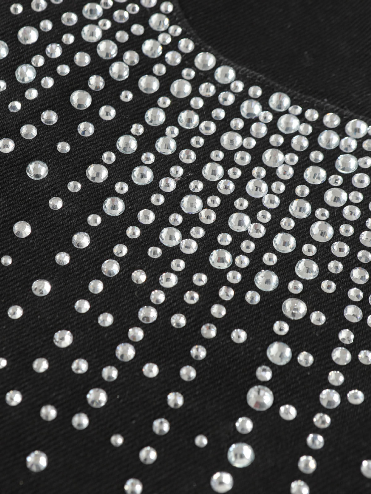 Retro Washed Rhinestone Raw Edge Denim Shorts - 2419 