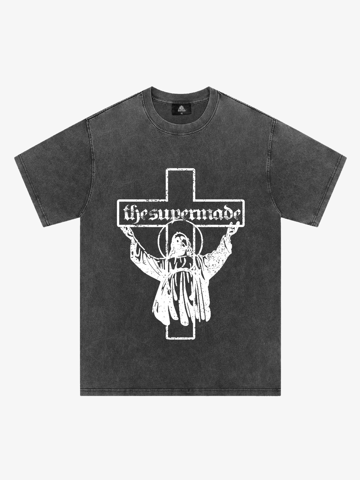 Original Distressed Cross Graphic T-Shirt 