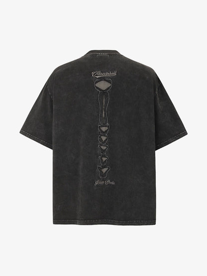 Skeleton Design Print Oversized T-Shirt 