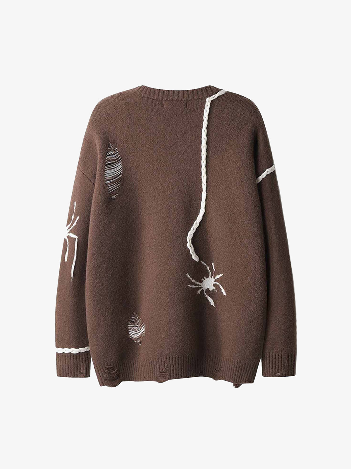 Thesupermade Spider Distressed Oversized Sweater 