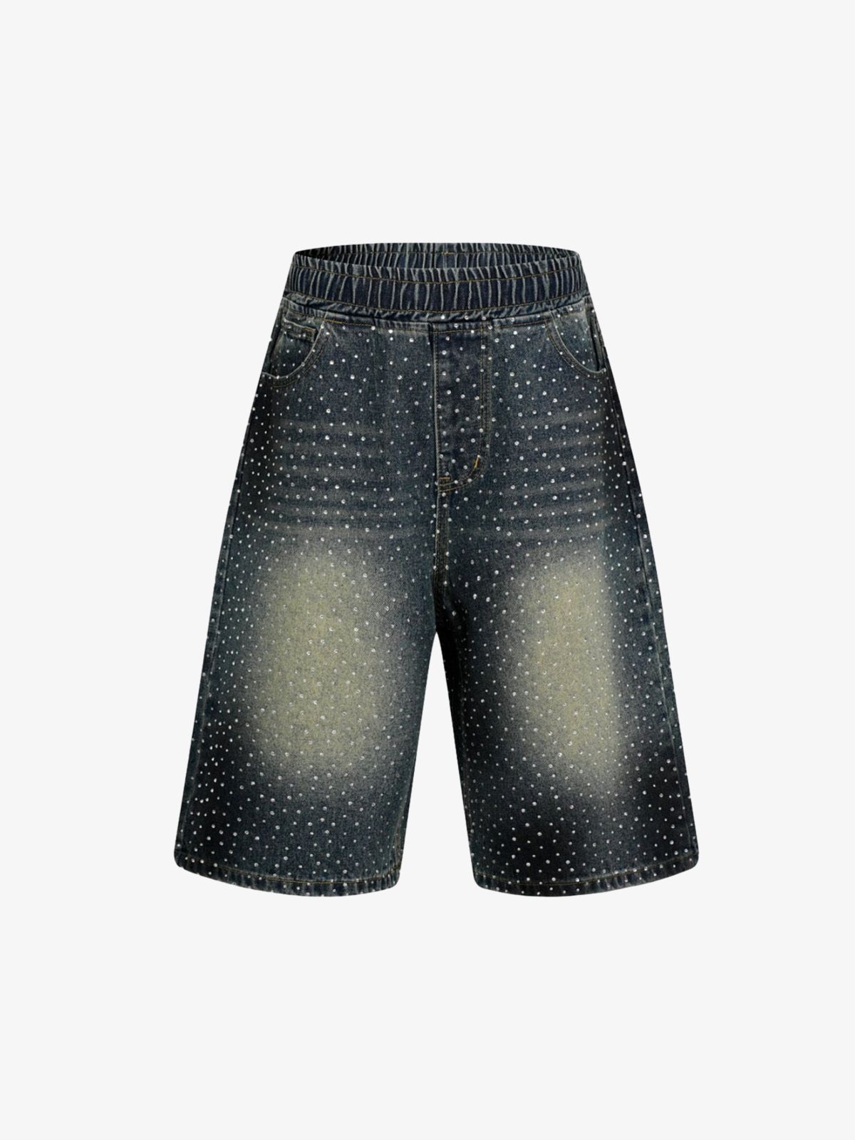 Heavy Diamond Drawstring Denim Jorts 