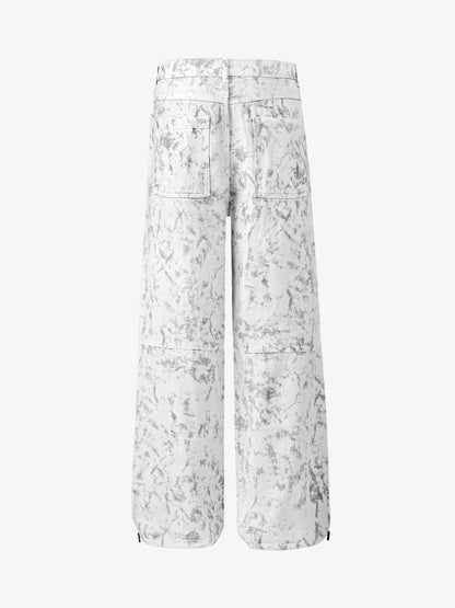 Thesupermade High Street Hip-hop Distressed Washed Work Jeans 