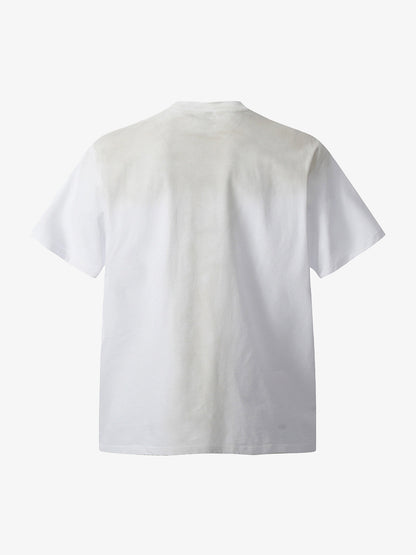 Street Distressed Tie-dye Letter Print T-shirt 