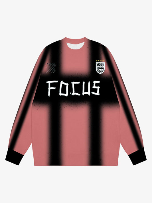 Thesupermade Color Contrast Print Long Sleeve Jersey T-shirt - 2307 