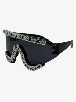 Chain-Embellished Sunglasses 