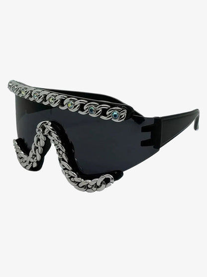 Chain-Embellished Sunglasses 