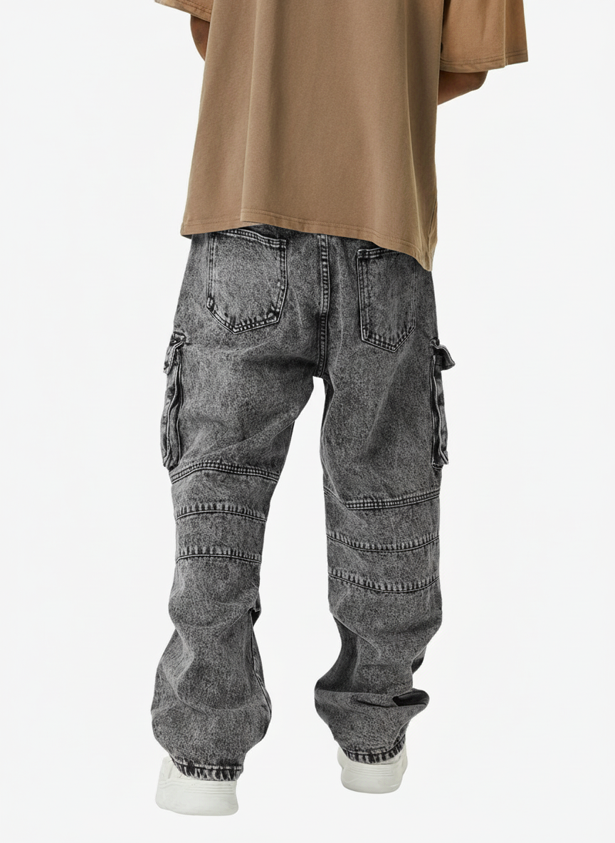 Thesupermade American Street Style Washed Distressed Work Jeans - 2354 