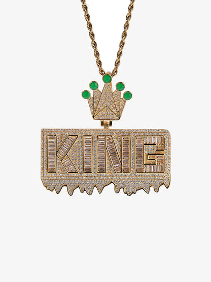 "KING" Crown Pendant Necklace 